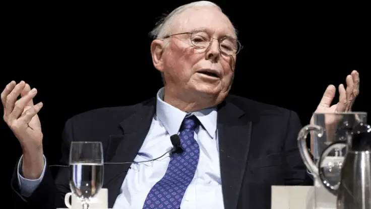 Charlie Munger, Vice Chairman of Berkshire Hathaway, giving a speech