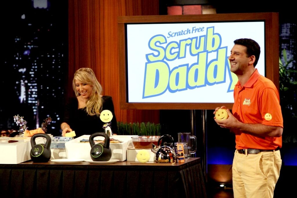 Scrub Daddy founder Aaron Krause with Scrub Daddy sponge