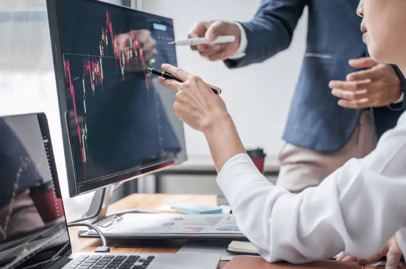 A graph showing the factors to consider before investing in AI stocks