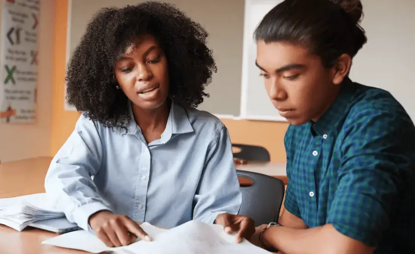 A person being tutored
