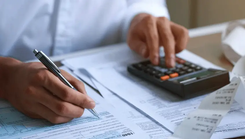 A person filing taxes