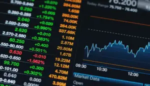 chart showing stock float information