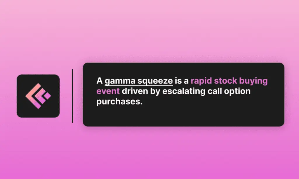 What is a gamma squeeze by Cheddar Flow