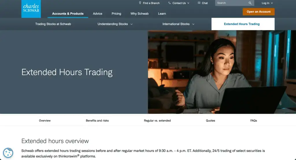 Charles Schwab nachbörslicher Handel