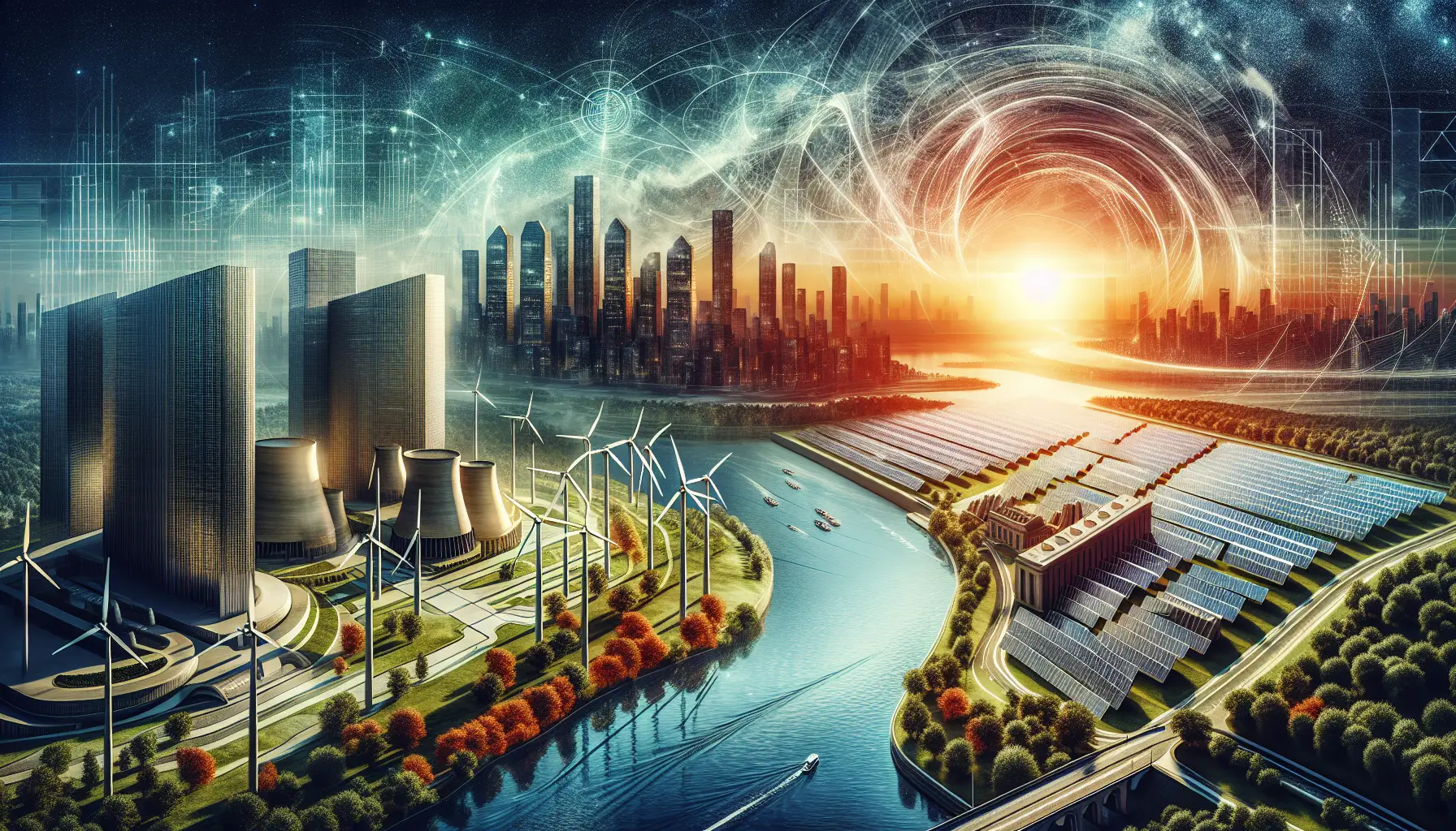 Conceptual illustration of the clean energy sector