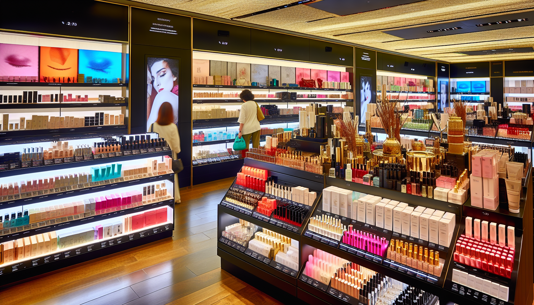 Sephora store interior with various beauty products on display