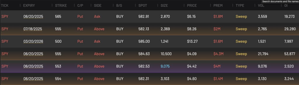 Bearish Spy Puts