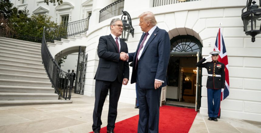President Donald Trump and U.K. Prime Minister Keir Starmer participate in a joint press conference, Thursday, February 27, 2025, in the East Room of the White House. (Official White House Photo by Daniel Torok)